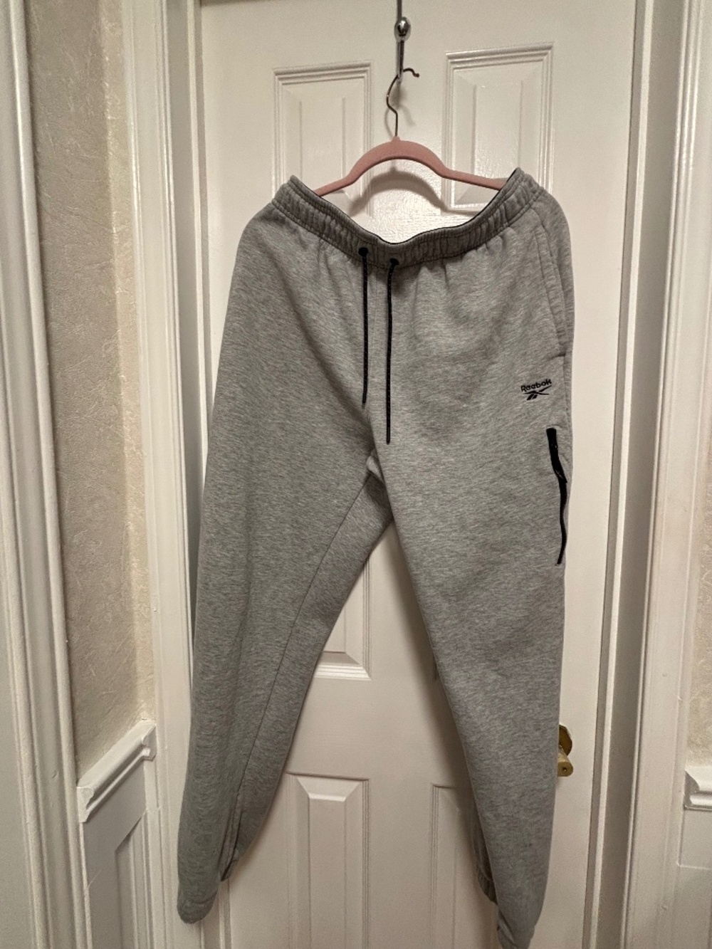 Reebok Men's Size Large Grey Fleece Jogger Sweatpants
